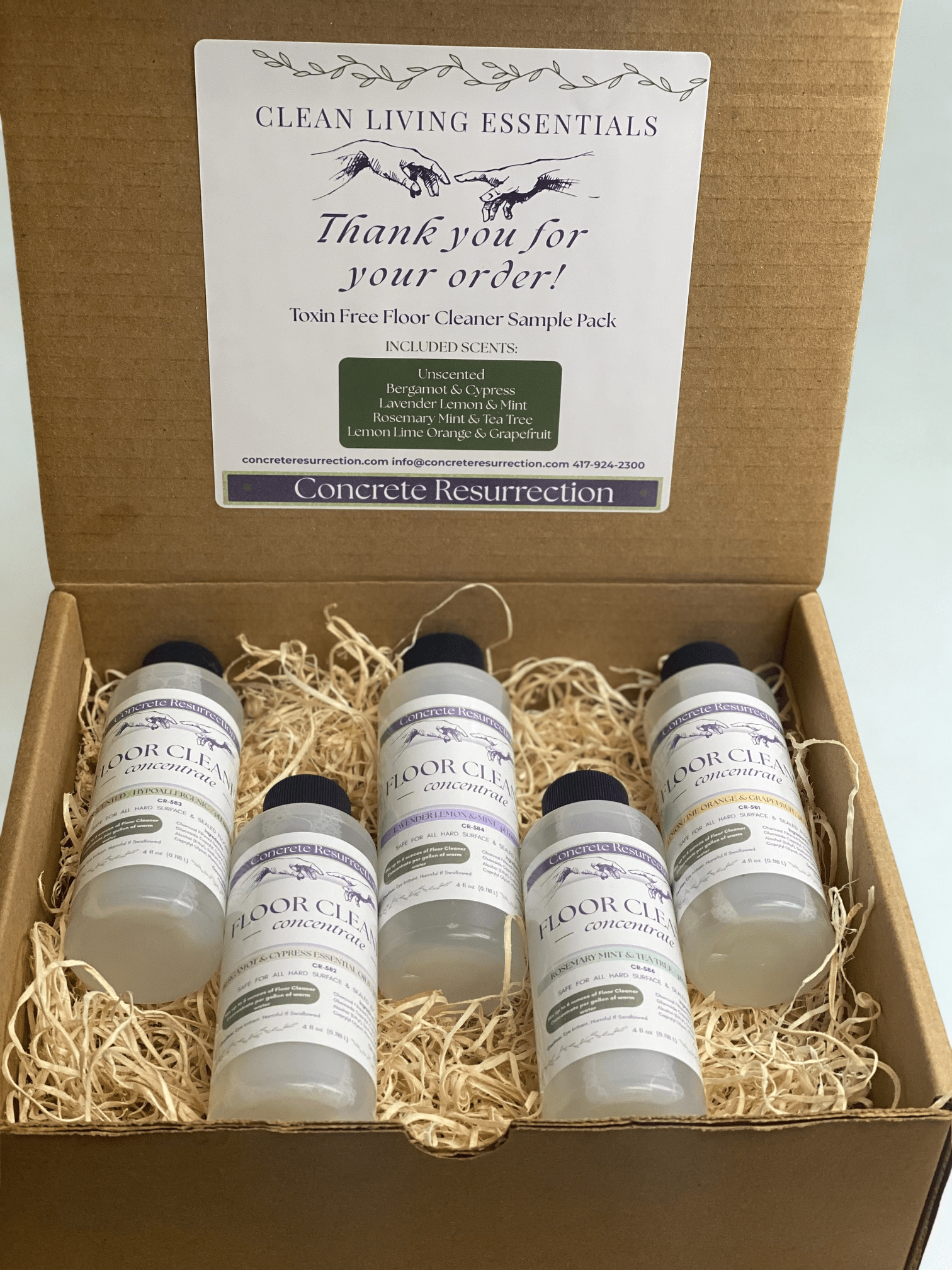 Clean Living Essentials Collection - Multi‑Surface Floor Cleaner Sample Pack