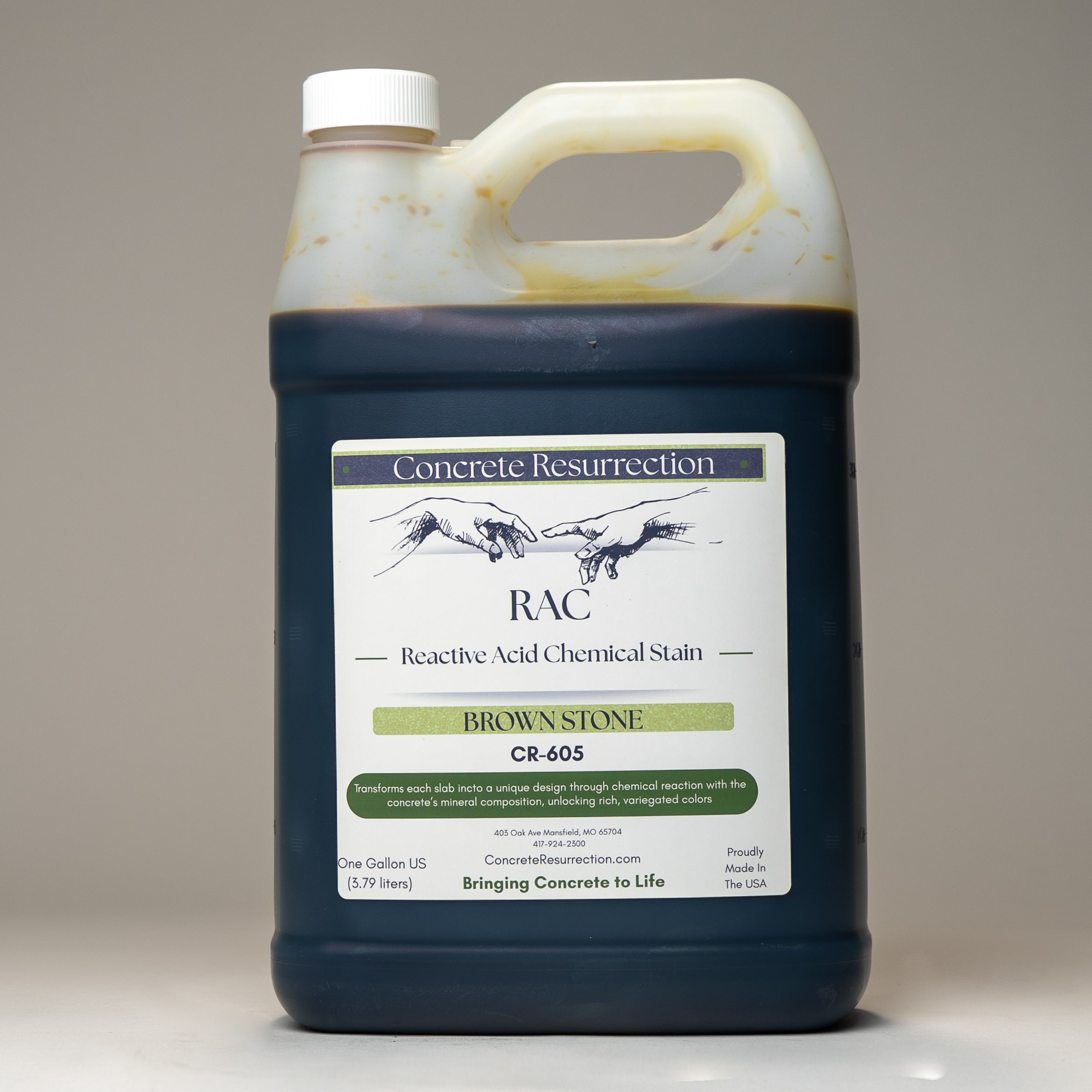 Reactive Acid Chemical (RAC) Concrete Stain
