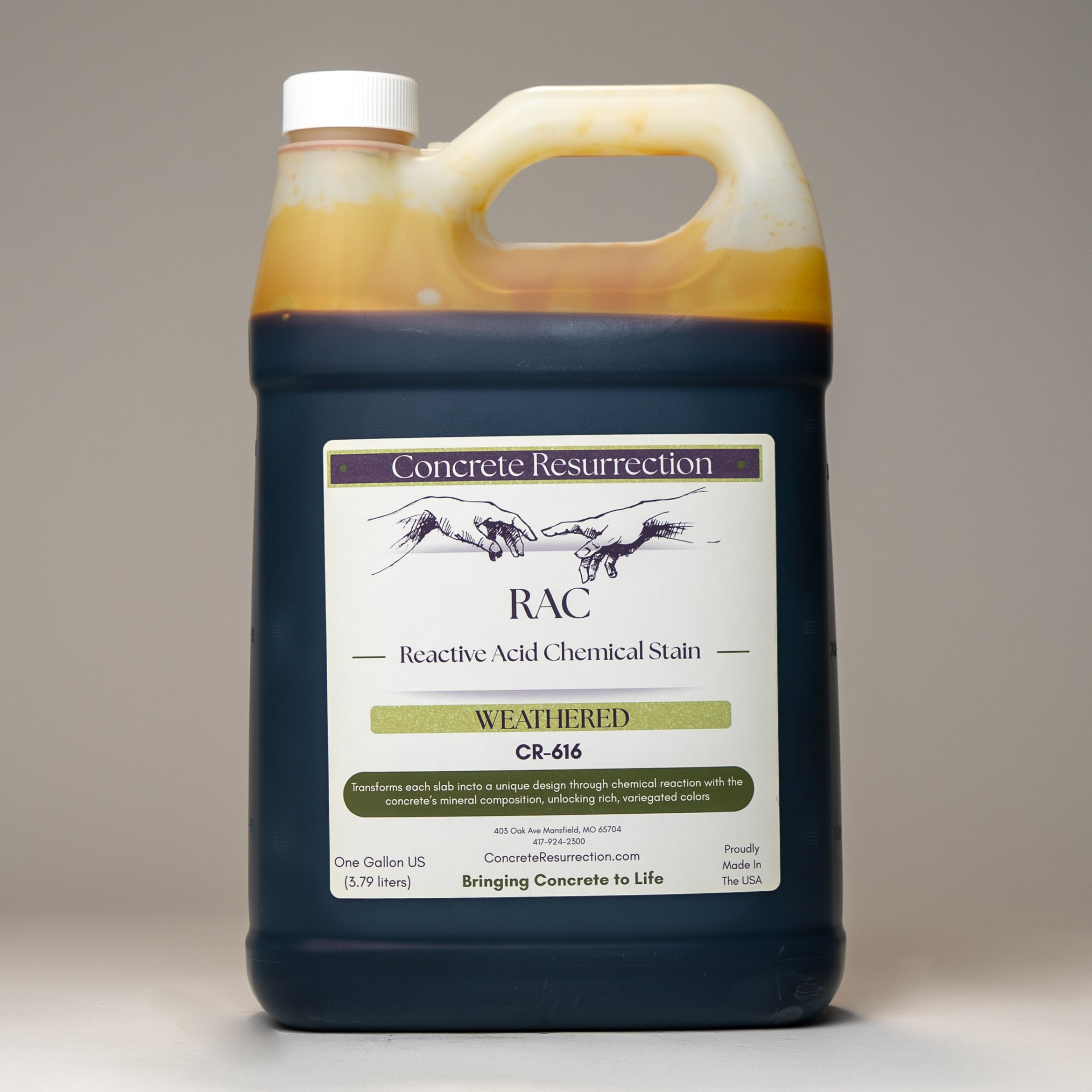 Reactive Acid Chemical (RAC) Concrete Stain
