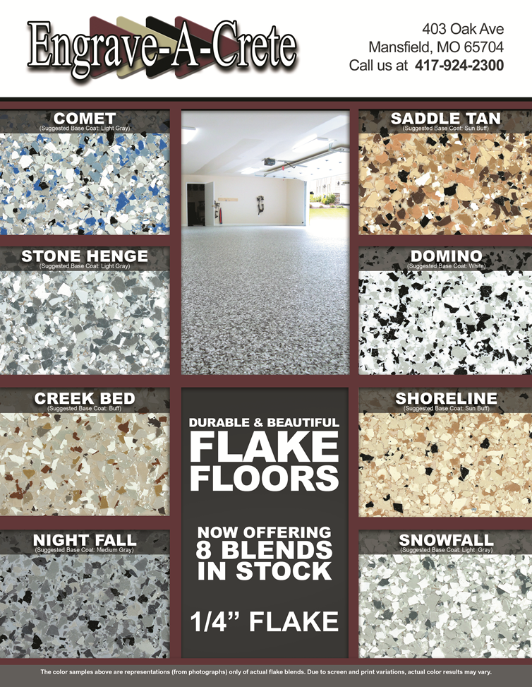 Epoxy Flake Color Chart