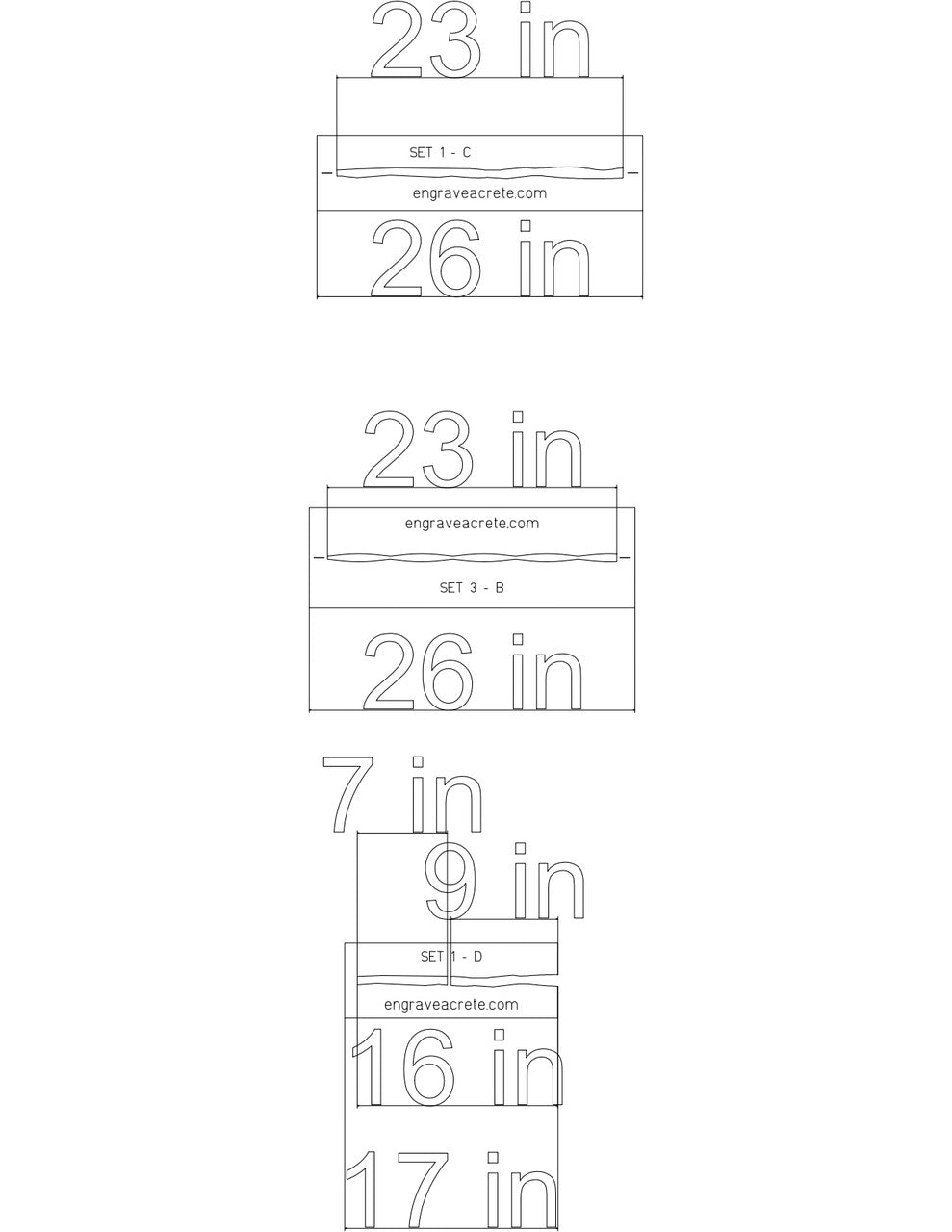 Grout Line Set - Display Model