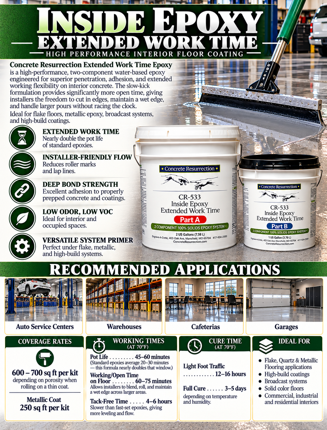 Epoxy - Extended Work Time Concrete Resurrection
