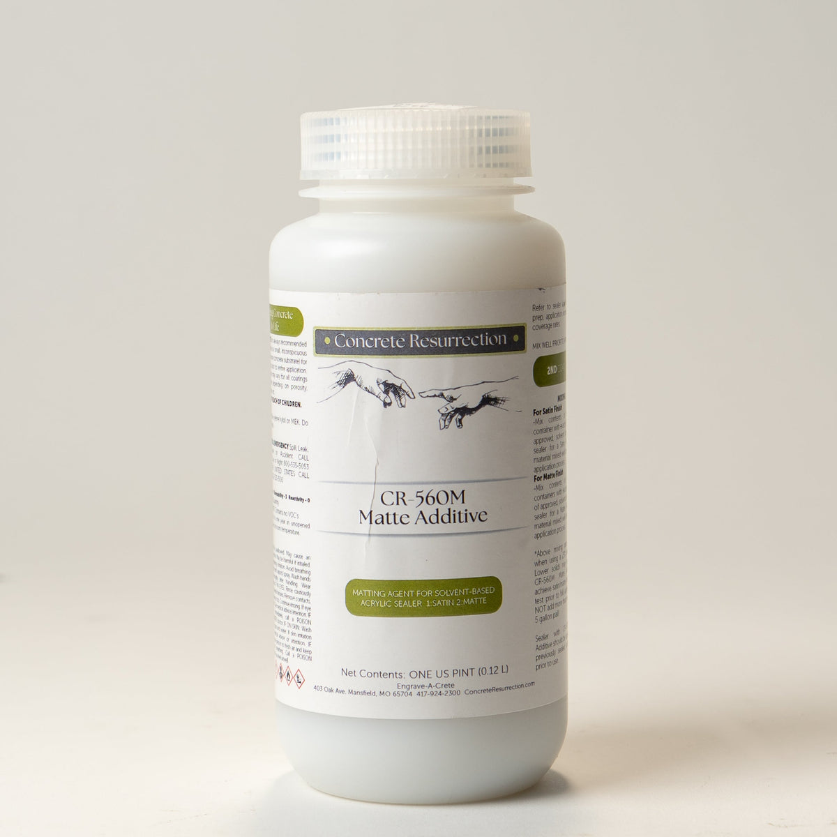 Matte Additive for Concrete Resurrection Outside Acrylic CR-560/CR-561/CR-562