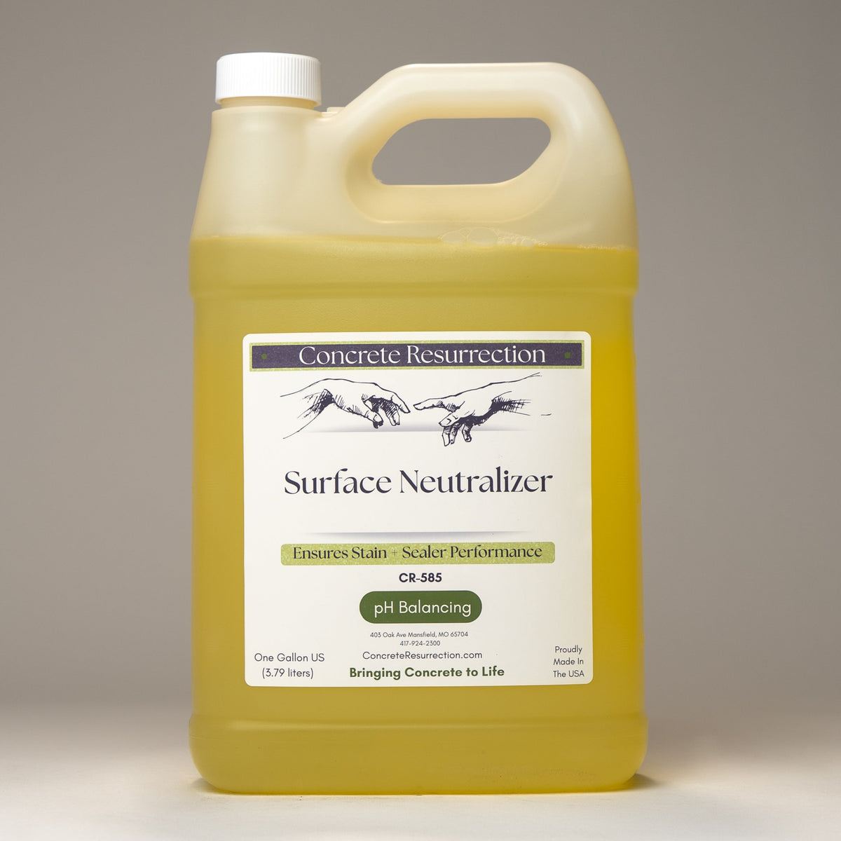 Concrete Resurrection CR-585 Surface Neutralizer - Professional pH Rinse for Acid - Stained Concrete