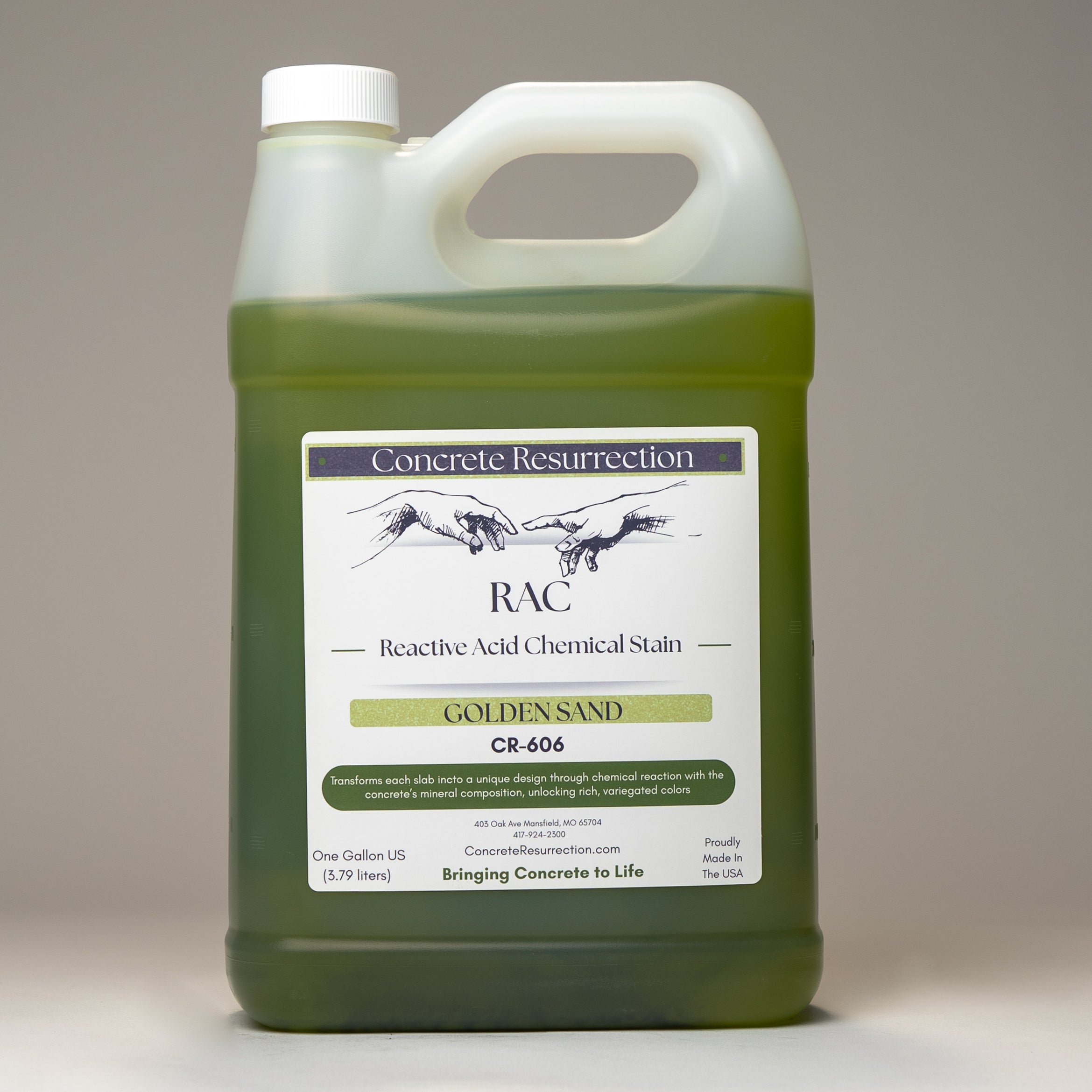 Reactive Acid Chemical (RAC) Concrete Stain