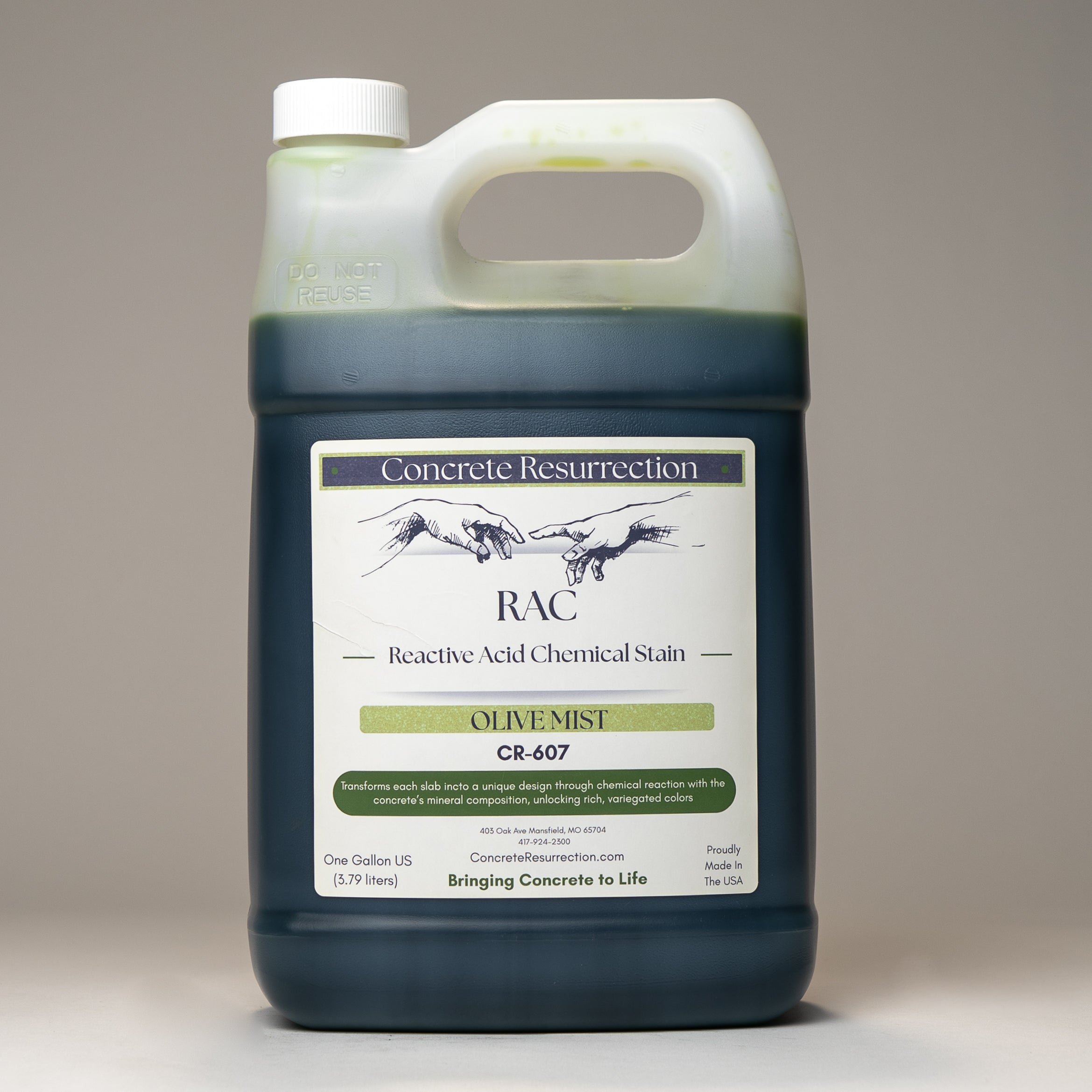 Reactive Acid Chemical (RAC) Concrete Stain