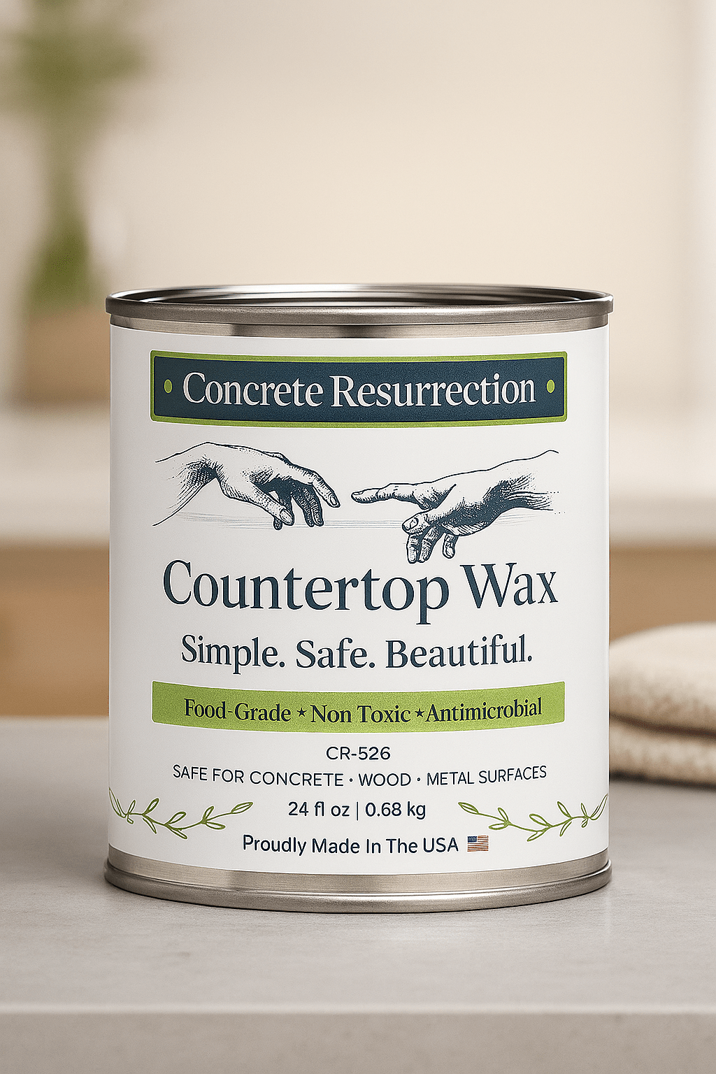 Clean Living Essentials Collection - Counter Top Wax - Concrete Resurrection
