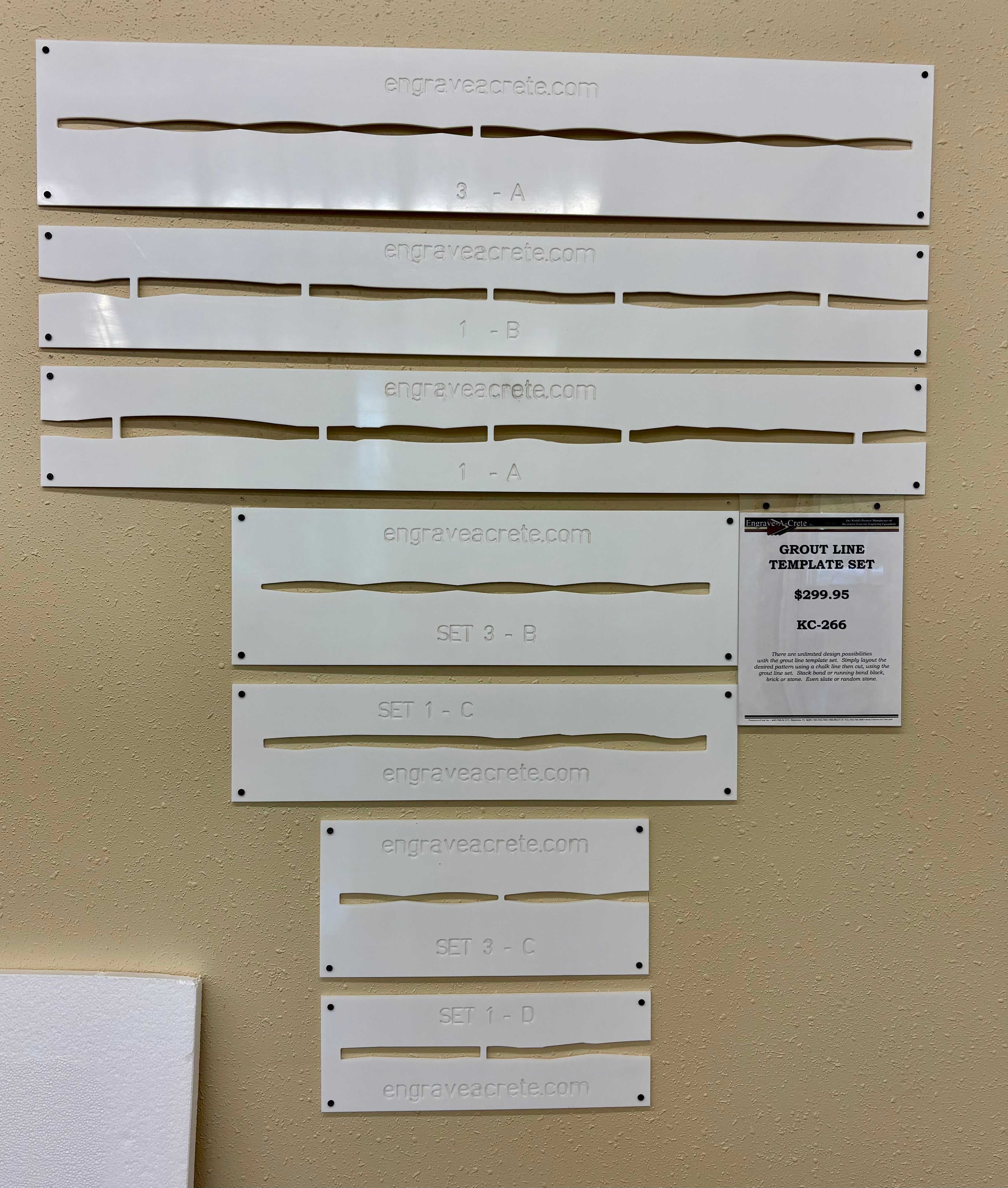 Grout Line Set - Display Model