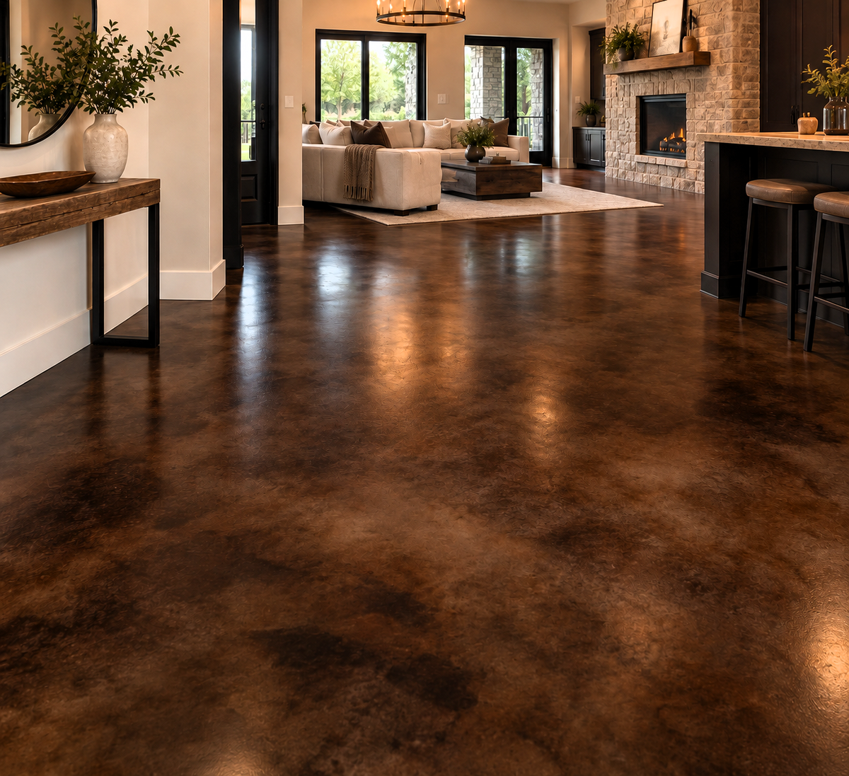 Reactive Acid Chemical (RAC) Concrete Stain