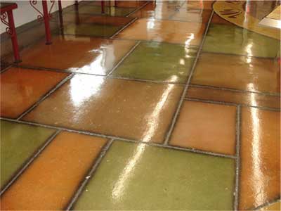 Decorative concrete engraving is durable and can be used in commercial and high-traffic areas.