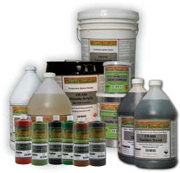 Decorative concrete stains and sealers